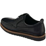 45,46,47,48,49,50 Numaralarda  KRT103 Siyah  Deri 4 Mevsim Büyük Numara Üst Kalite Erkek Ayakkabısı