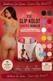 Kadın Slip Külot 3'lü Özel Silindir Paket Mix Rekli