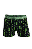 Desenli Likralı Pamuklu 'mr. Pickle' Baskılı Erkek Boxer