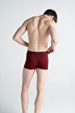 Pamuklu Ultra Rahat Bordo Erkek Esnek Boxer