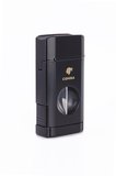 3 Torch Pürmüz Siyah Dahili V Kesicili Metal Puro Çakmağı - TR7961