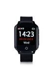 Tsmart Twatch Suya Dayanıklı Akıllı Yetişkin Alzheimer GPS Takip Saati Siyah