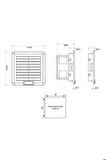 30 M3/h - 120x120x58,5 Mm Ip54 Filtreli Fan