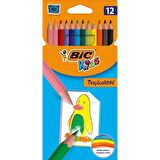 Bic 3 lü Boyama Seti 12 li Kuru Boya+ Silinebilir Mum Pastel Boya+ Kurumayan Oyun Hamuru