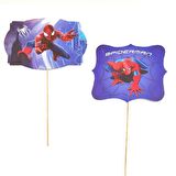 Spiderman Temalı 10lu Konuşma Balonu Seti