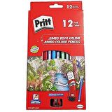 PRİTT JUMBO ÜÇGEN KURU BOYA KALEMİ 12 RENK KARTON KUTU
