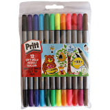 Pritt Keçeli Boya Kalemi Çift Uçlu 12 Renk 1687977