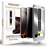 Menashop iPhone 16 Pro Max İle Uyumlu Hayalet (Privacy) Temperli Cam, Easy Fix Kolay Kurulum Serisi Yüksek Kaliteli Ekran Koruyucu