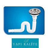 Körüklü Çöpmak Evye Lavabo Gider Sifonu Geniş Kafalı