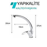 Armatürsan Krom Mix 3'lü Banyo Batarya Seti Duş Mutfak Lavabo Bataryası