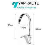 Armatürsan Krom Mix 3'lü Banyo Batarya Seti Duş Mutfak Lavabo Bataryası