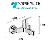 Armatürsan Krom Mix 3'lü Banyo Batarya Seti Duş Mutfak Lavabo Bataryası