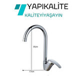 Armatürsan Ay Kollu Delta Borulu Mix Kuğu Aç Kapa Krom Mutfak Evye Bataryası