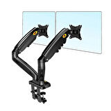 North Bayou F160 17-27'' Amortisörlü Çift Kol Lcd - Led Monitör Tutucu Askı Aparatı