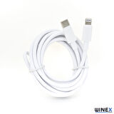 Global SX251M 3A 45W Type-C to Lightning 1Metre Data ve Hızlı Şarj Kablosu Beyaz