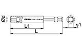 Ceta Form 1/4" x 60 mm Manyetik Bits Tutucu CETA/BT/02 