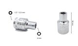 Ceta Form 8 mm 1/2” 6 Köşe Lokma Anahtar C22-H08