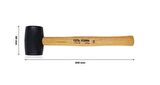 Ceta Form 30 mm Ağaç Saplı Lastik Tokmak L16-30