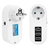 Powermaster 3xUsb Tekli Termal Akım Korumalı Priz 10A-2500W