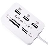Powermaster 3Port 2.0 Usb Çoklayıcı + 4 Slot Kart Okuyucu PM-6052