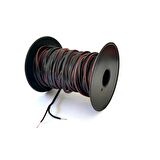 electroon 2x0,75mm Siyah ince Hoparlör Ses Kablosu 35Metre
