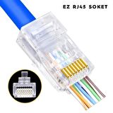 Powermaster EZ RJ45 Cat5-Cat6 Açık Uçlu Soket 8P8C 50Adet