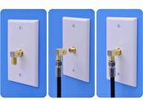 electroon F Konnektör L 90 Derece Gold - 100Adet