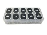 electroon 5x20mm 100Adet Küçük Cam Sigorta Paketi 1-2-3-4-5-6-7-8-9-10A