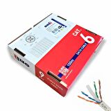 Onli 23AWG UTP CAT6 Network Kablosu Gri 100Mt Yerli Üretim