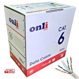 Onli 305Mt 23AWG UTP CAT6 Network Kablosu Gri Yerli Üretim