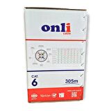 Onli 305Mt 23AWG UTP CAT6 Network Kablosu Gri Yerli Üretim