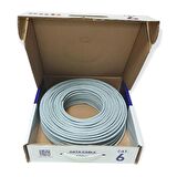 Onli 24AWG UTP CAT6 Network Kablosu Gri 100Mt Yerli Üretim