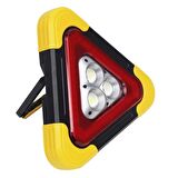 electroon HB-7709 Solar Şarjlı Üçgen Reflektör Işıklı İkaz Lambası