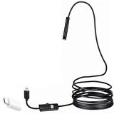 Wellcam 3in1 Micro Usb+Type C+Pc 7mm Işıklı 2Metre Endeskop Yılan Kamera