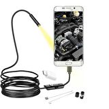 Wellcam 3in1 Micro Usb+Type C+Pc 7mm Işıklı 2Metre Endeskop Yılan Kamera