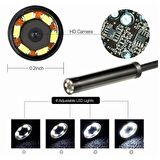 Wellcam 3in1 Micro Usb+Type C+Pc 7mm Işıklı 2Metre Endeskop Yılan Kamera