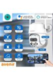 Avenir AV-S305 Gece Görüşlü PTZ 360° Hareketli Wifi Akıllı Kamera Dış Ortam