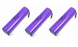 Sertec 18650 Şarjlı Pil 3.7V 2200mAh 5C Li-ion Puntolu Mor - 3Adet