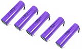 Sertec 18650 Şarjlı Pil 3.7V 2200mAh 5C Li-ion Puntolu Mor - 5Adet