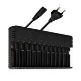 PowerMaster PMR-21526 12'li 6400 mAh 4.2 Volt Lityum Pil Şarj Cihazı