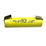 SERTEC Puntolu 18650 3.7V 2600mAh 5C Li-ion Şarjlı Pil - 1Adet