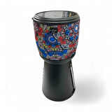 Rose SP-601 El Fenerli Taşınabilir Solar Şarjlı Bluetooth FM Radyo Desenli Hoparlör