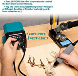 WellHise WH-939-3 Ahşap Yakma İstasyonu Çift Kollu - 20Uçlu