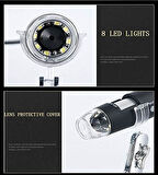 electroon 8Ledli 1600x Zoom Dijital Taşınabilir USB Mikroskop