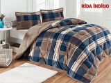 Çift Kişilik Yorgan Seti Comforter Rida İndigo (1 Yorgan + 2 Yastık Kılıfı)