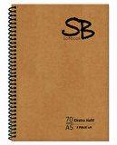 SB A5 70 Yp. Defter Kraft Kapak Spiralli Hafif Kağıt ÇİZGİLİ 140 Sf.