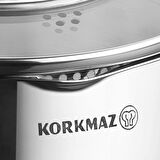 Korkmaz Vertex 8 Parça Siyah Tencere Seti