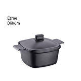 Korkmaz Casterra Kare Döküm Tencere 20x20x10,5
