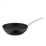 Korkmaz Proline Nero 28 cm Yanmaz/Yapışmaz Granit Wok Tava