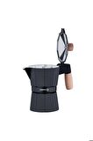 Etna 3 Fincan Siyah Moka Pot 150 Ml
